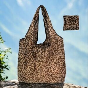 Reusable Leopard Print Tote Bag